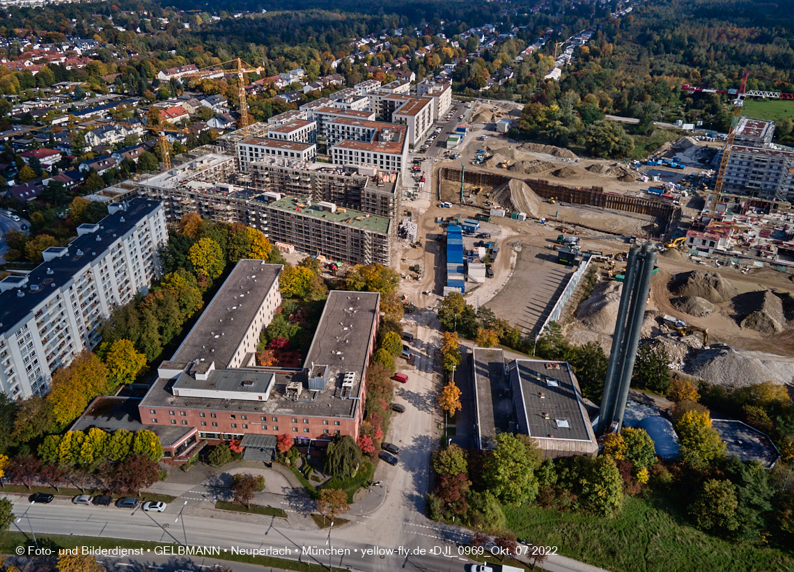 13.10.2022 - Baustelle Alexisquartier und Pandion Verde in Neuperlach